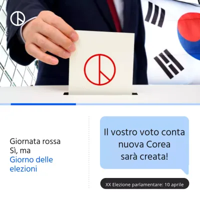 Una semplice campagna elettorale in blu e nero