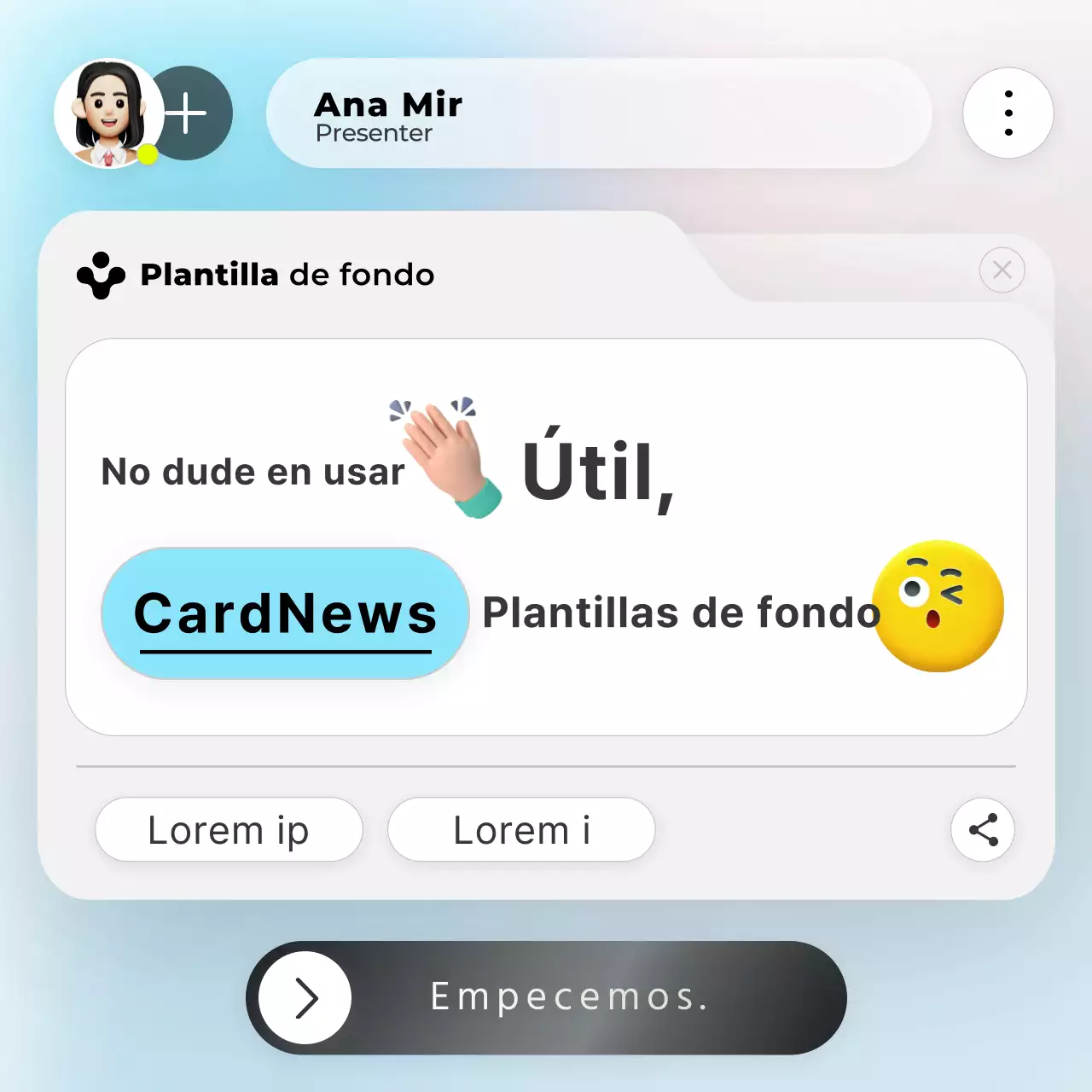 Acerca de la plantilla de fondo blanco y azul claro de moda