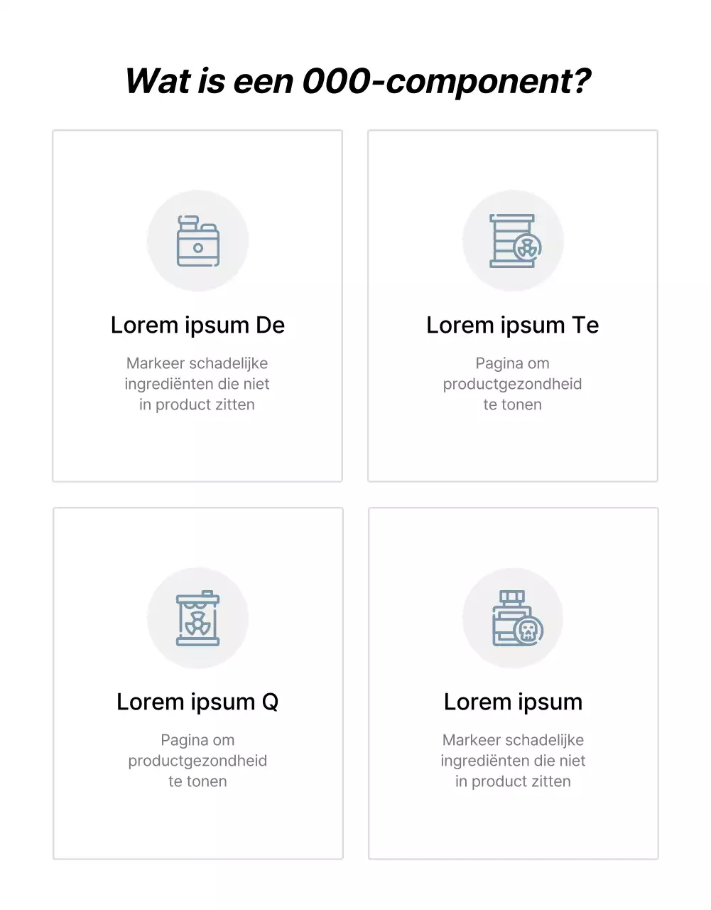 Producten promoten om eenvoudige grijze en blauwe meubels te verkopen