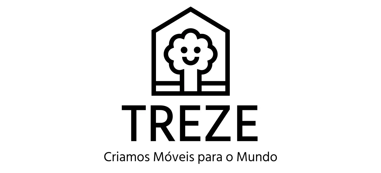 Design de cores para empresas de mobiliário com logótipo de marca que apresenta uma árvore numa casa
