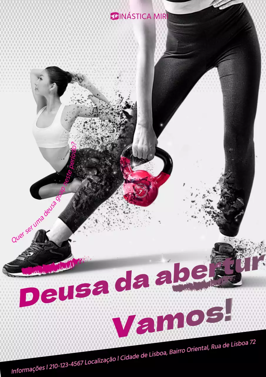 Um anúncio de saúde elegante em cor-de-rosa e preto