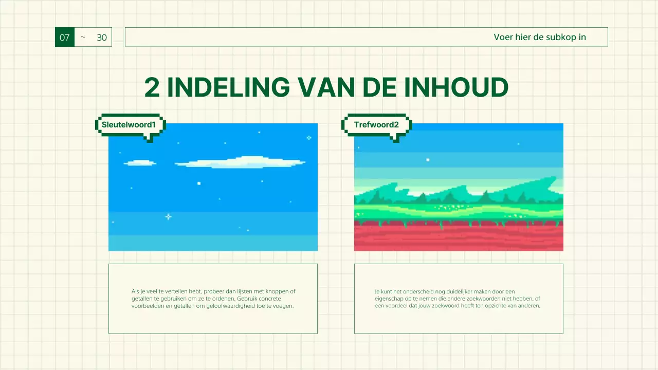 Groen, retro gamegevoelig verslag