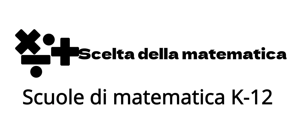 Concetto di logo della scuola di matematica con simbolo della matematica