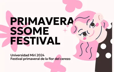 Diseño promocional con adorables ilustraciones rosas