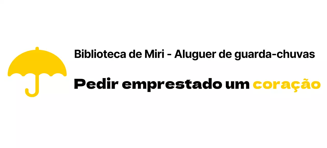 Desenho a cores para serviços de aluguer com um ícone de guarda-chuva