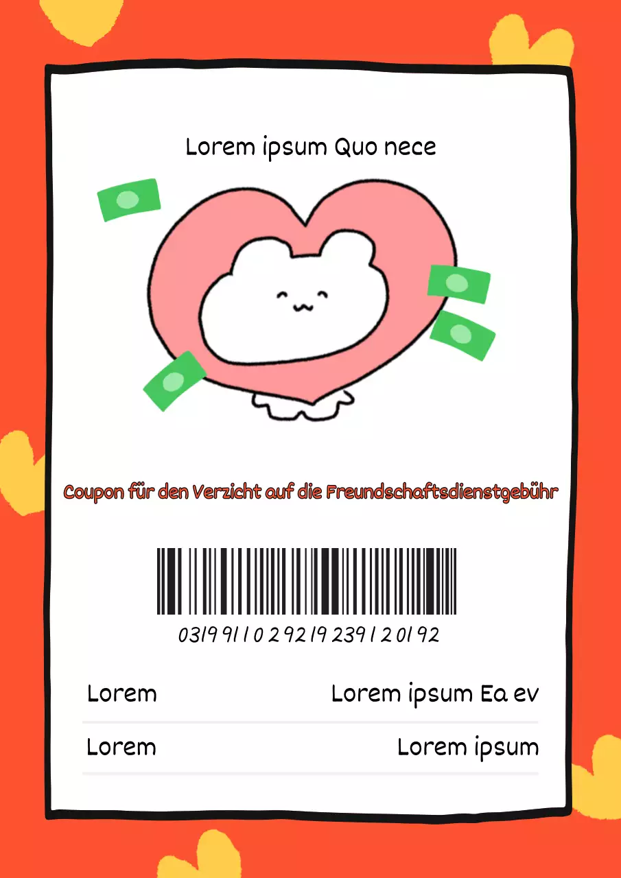 Coupon für die Befreiung von der Flaschengebühr für gelbe und orangefarbene Flaschen