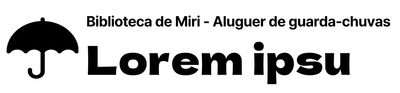 Desenhar um serviço de aluguer com um ícone de guarda-chuva
