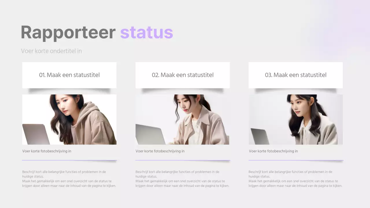 Een eenvoudig verslag in mauve en grijs