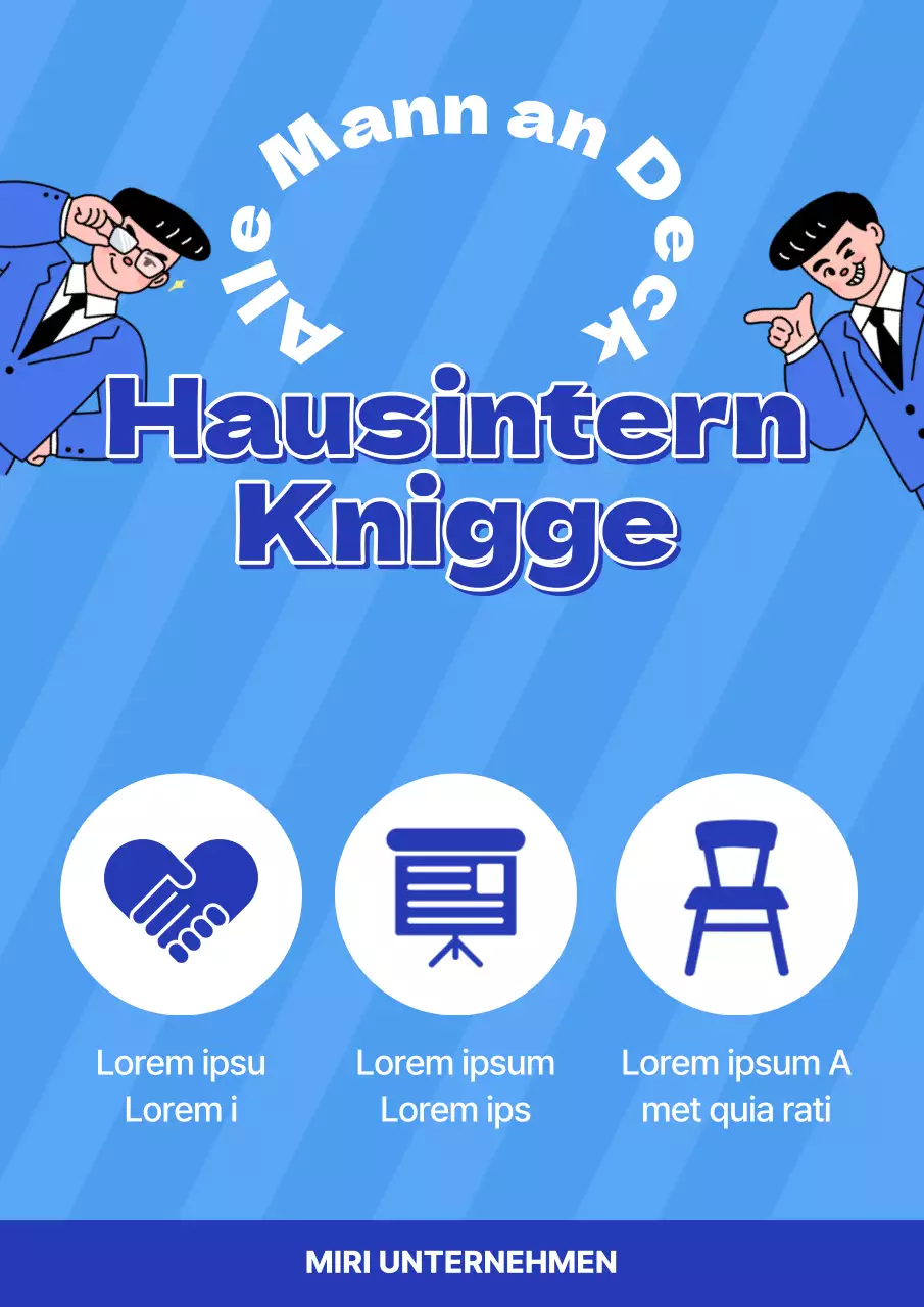 Ankündigung der Kampagne zur Unternehmenskultur mit hellblauem Hintergrund