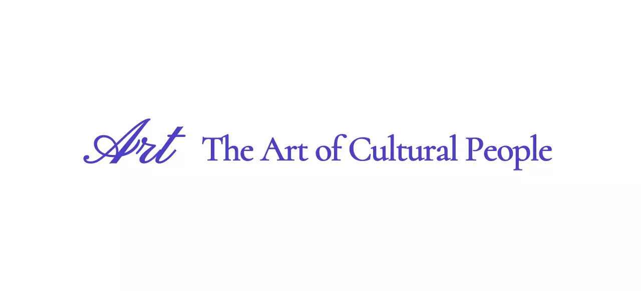 Art museum logo with a classy cursive concept