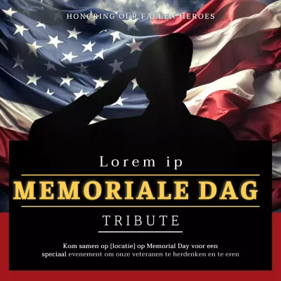 Rood en Blauw Traditioneel Herdenkingsdag eerbetoon Publiciteit