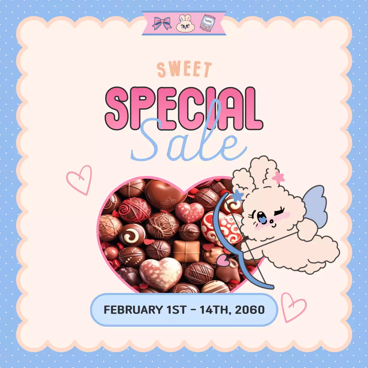 Pink Cute Valentine Flyer Instagram Carousel