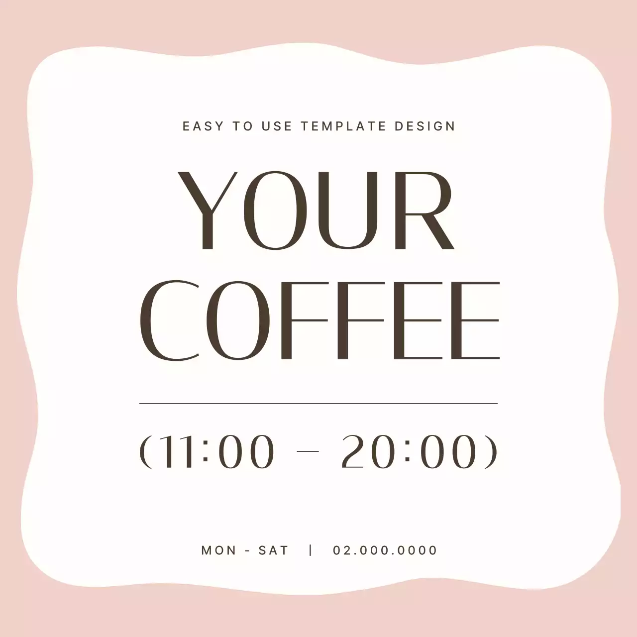 핑크색의 심플한 카페 공지사항 모음 홍보