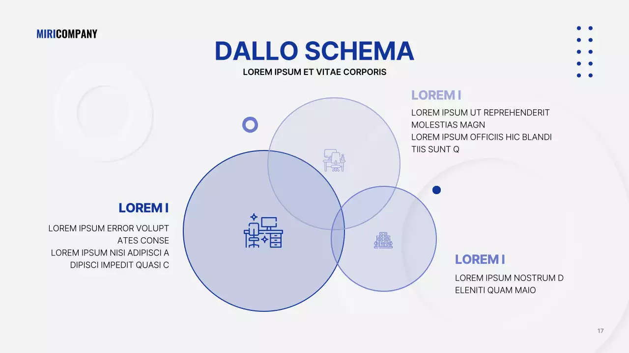Presentazione aziendale minimalista in bianco e blu navy