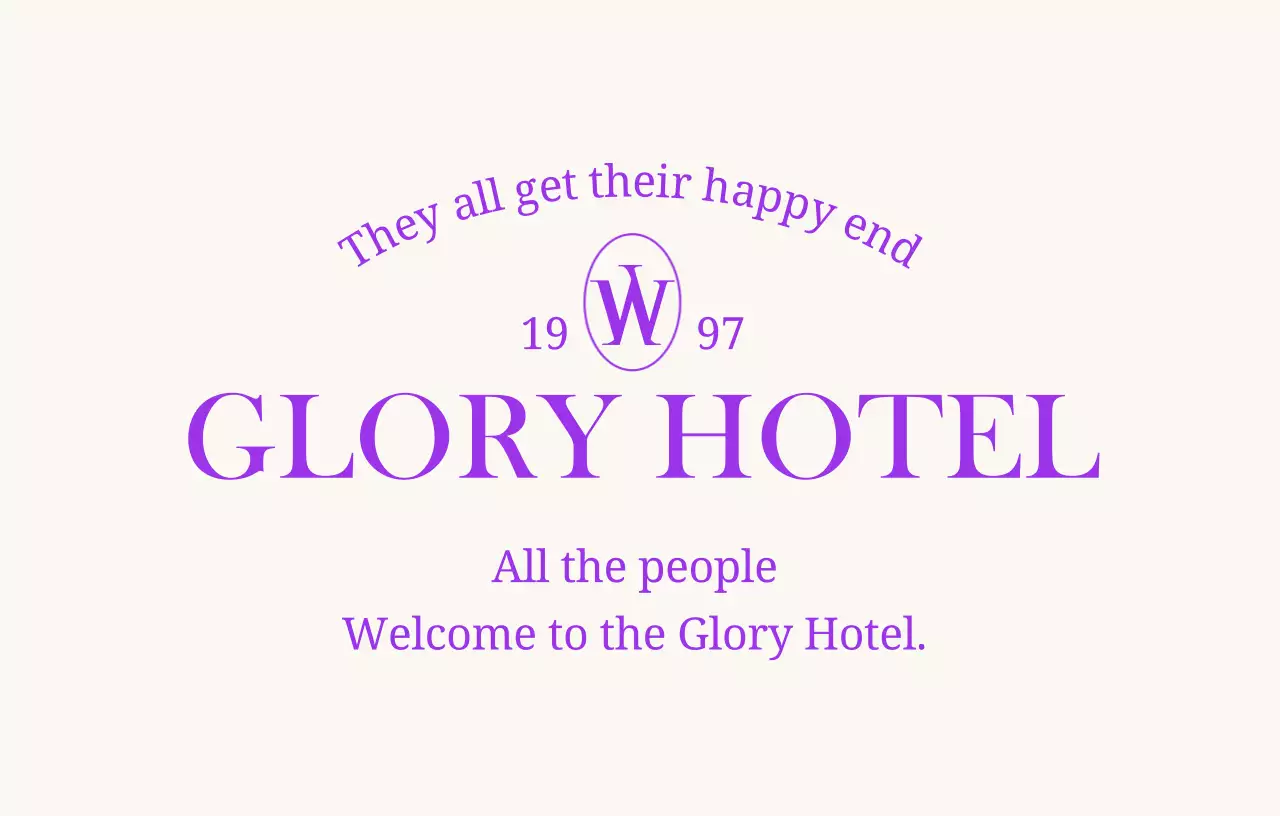 Luxury concept hotel with serif fonts and text layout