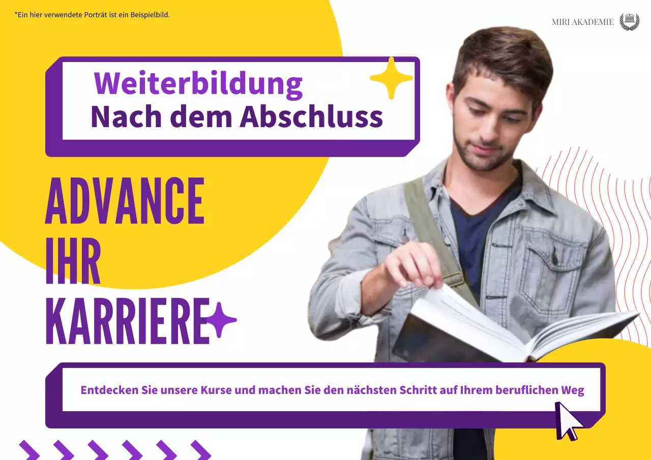 Lila und Gelb Geometrische Werbung für die Karriere