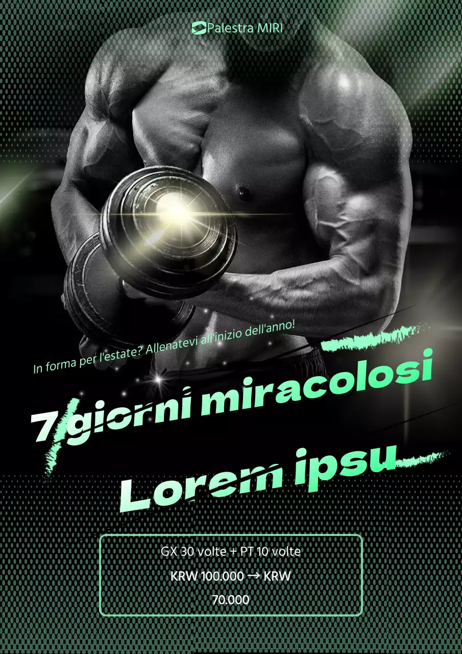 Un annuncio sanitario di classe in verde e nero