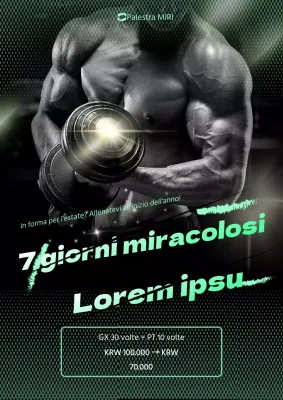 Un annuncio sanitario di classe in verde e nero