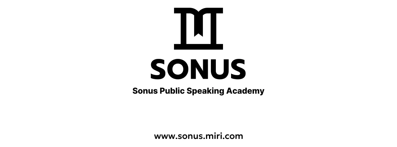 Speech school design with a podium icon