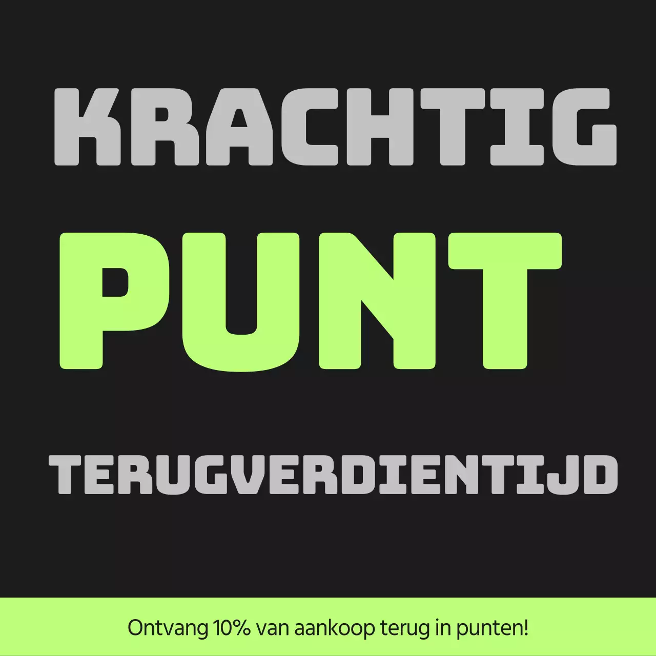 Cyberpunk points payback post in zwart en limoengroen