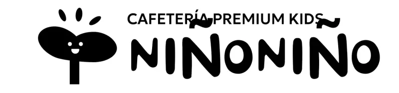 Diseño de cafetería infantil con icono de capullo sonriente