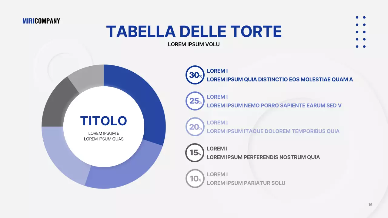 Presentazione aziendale minimalista in bianco e blu navy