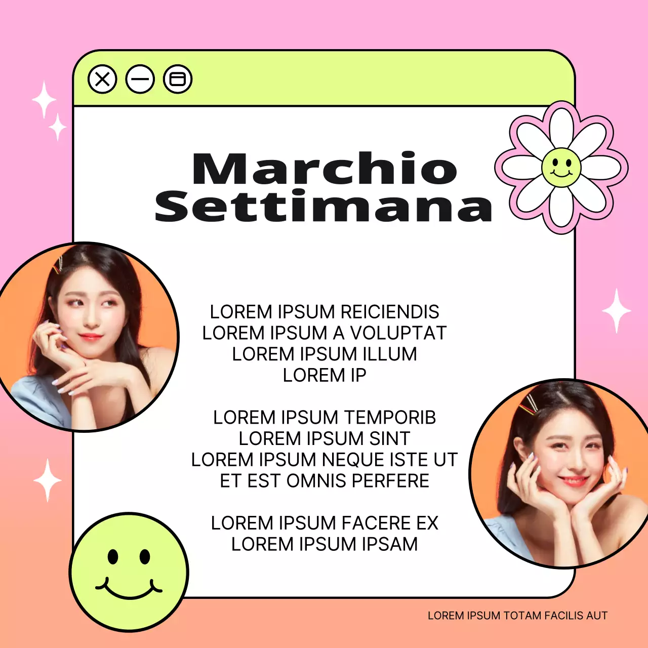 Promuovete il vostro marchio con il giallo e l'arancione kitsch