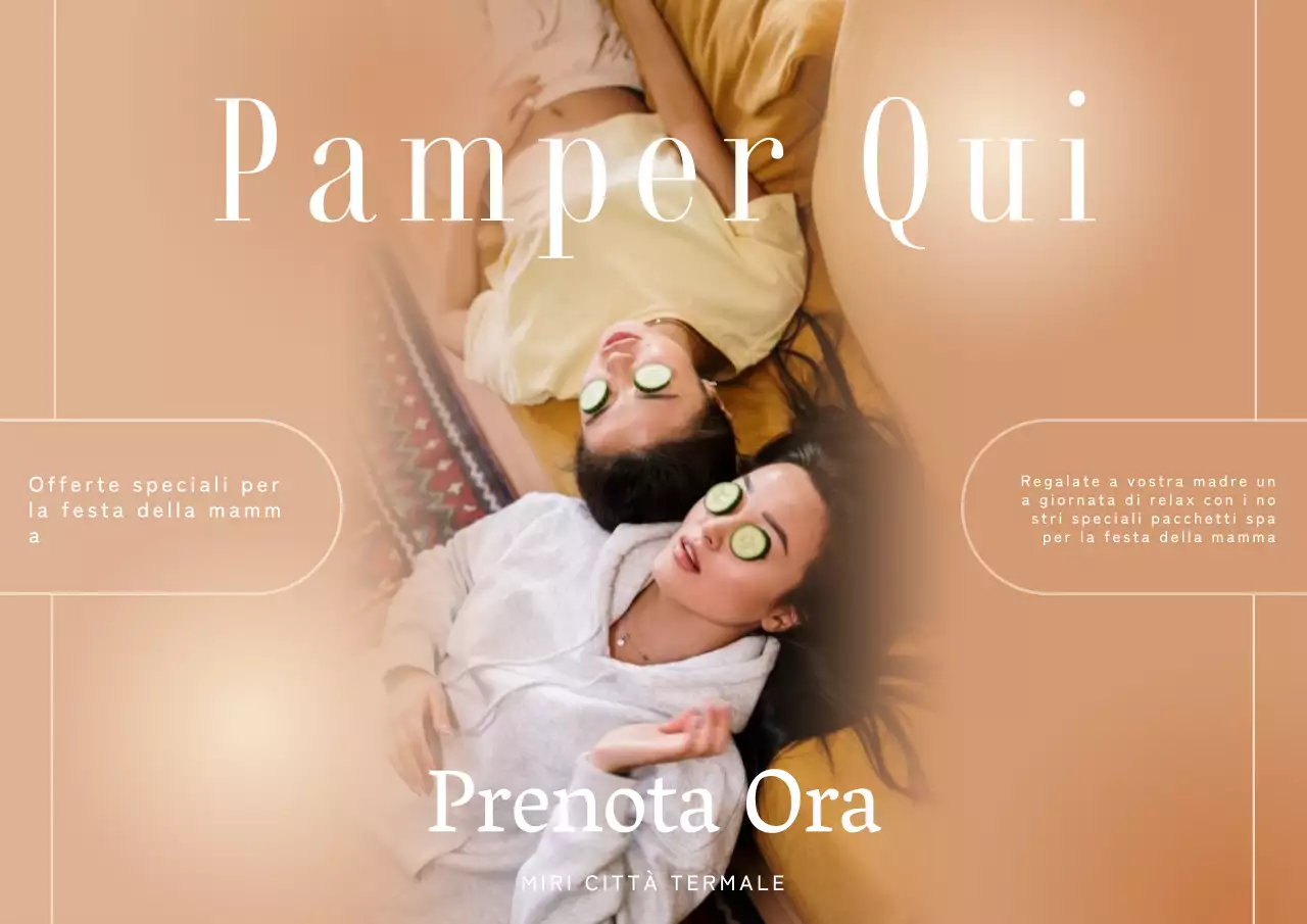 Pubblicità minimalista in beige e bianco per la festa della mamma