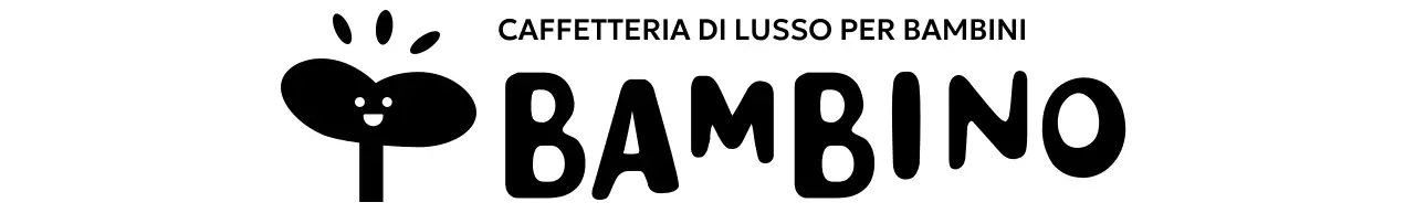 Design di un caffè per bambini con icona di un bocciolo sorridente