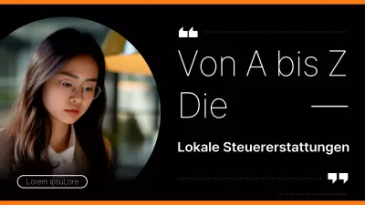 Moderne Informationen zur Steuererstattung in Orange und Schwarz