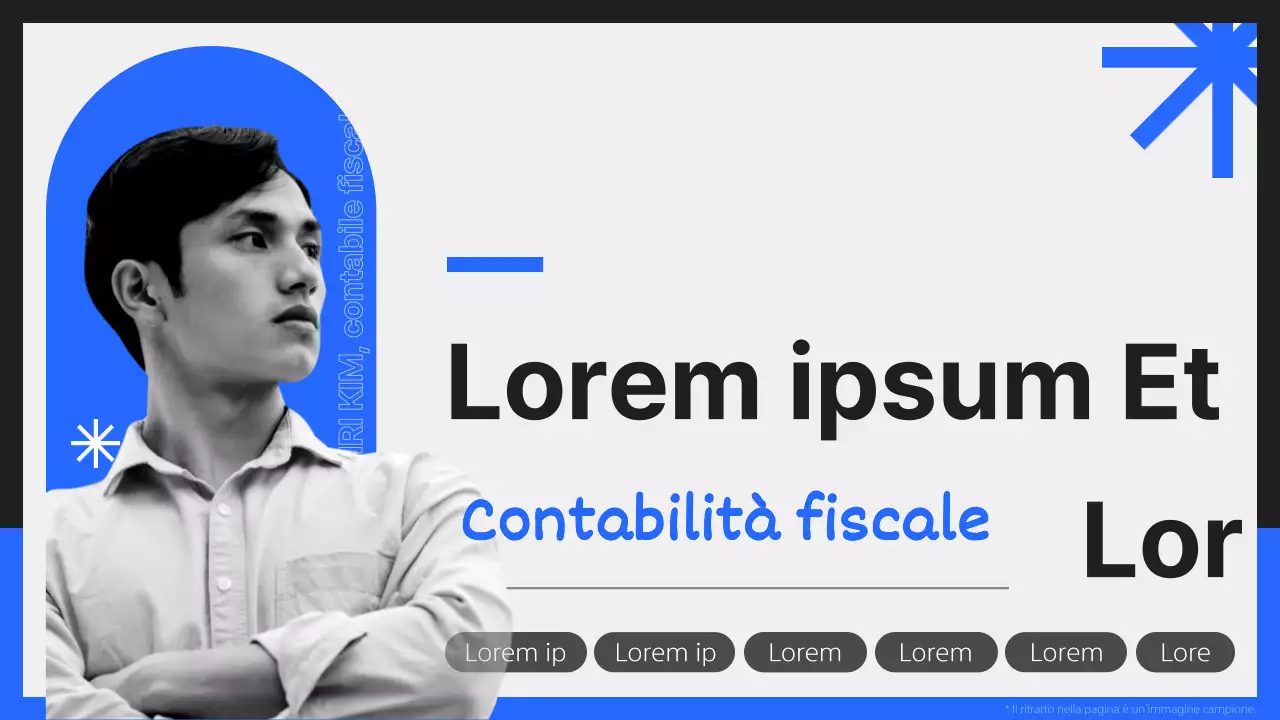 Sui moderni consigli di contabilità fiscale in blu e nero