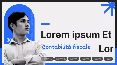 Sui moderni consigli di contabilità fiscale in blu e nero