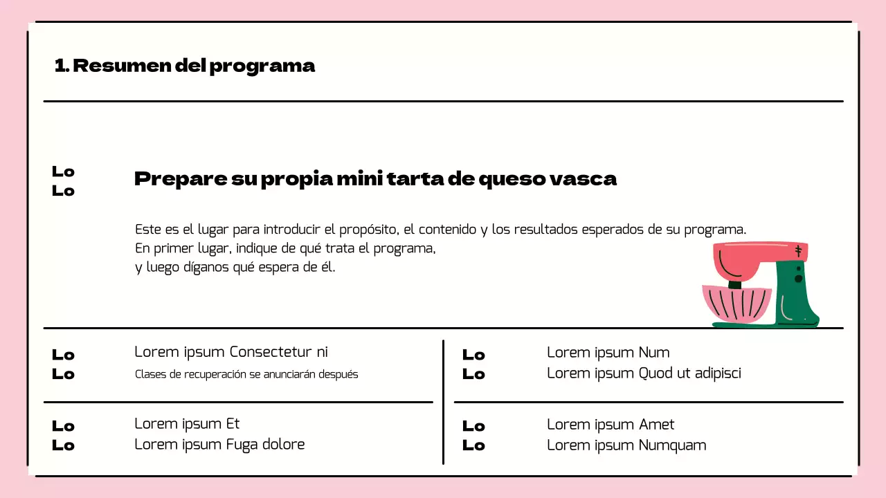 Presentación de una bonita actividad del centro juvenil en rosa
