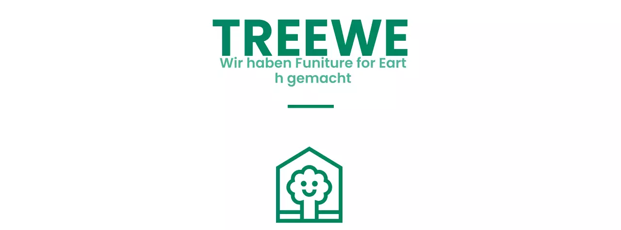 Corporate Colour Design für Möbel mit Markenlogo, das einen Baum in einem Haus zeigt