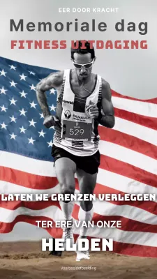 Blue and Red Bold Memorial Day Uitdaging Publiciteit