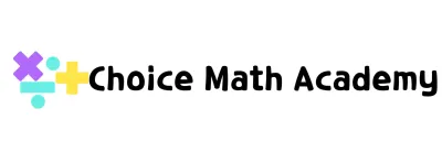 Math school logo concept with math symbols in different colors