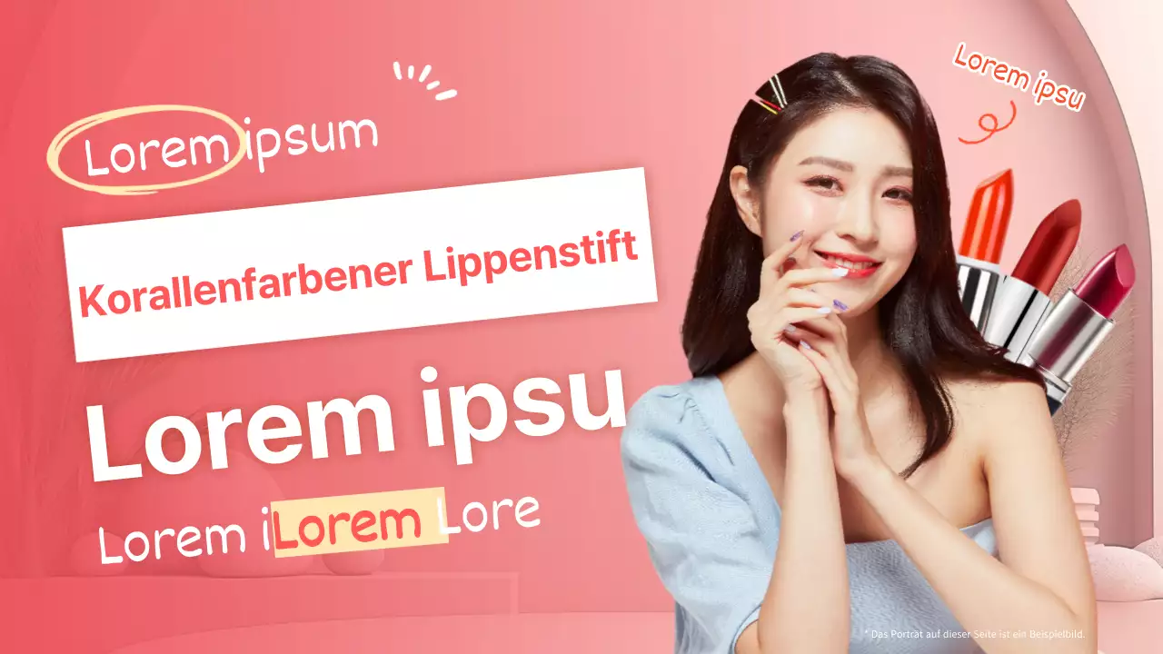 Über kitschige rote und gelbe Lippenstiftfarben