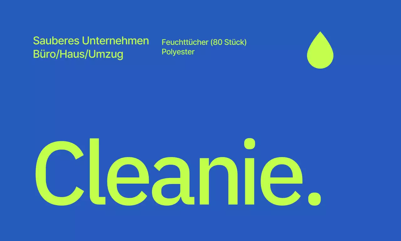 Klares, sauberes Design mit einem großen Titel am unteren Rand