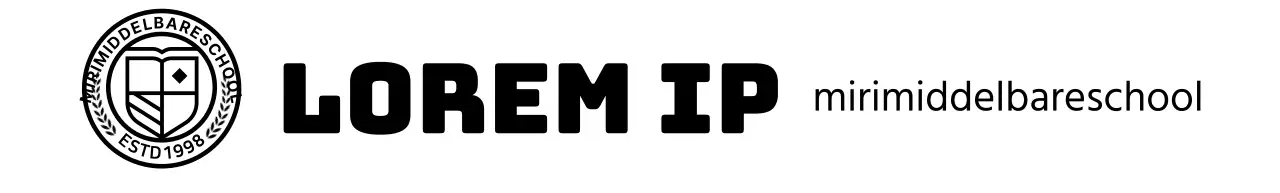 Middelbare school logo in de vorm van een cirkelvormig onderwijssymbool