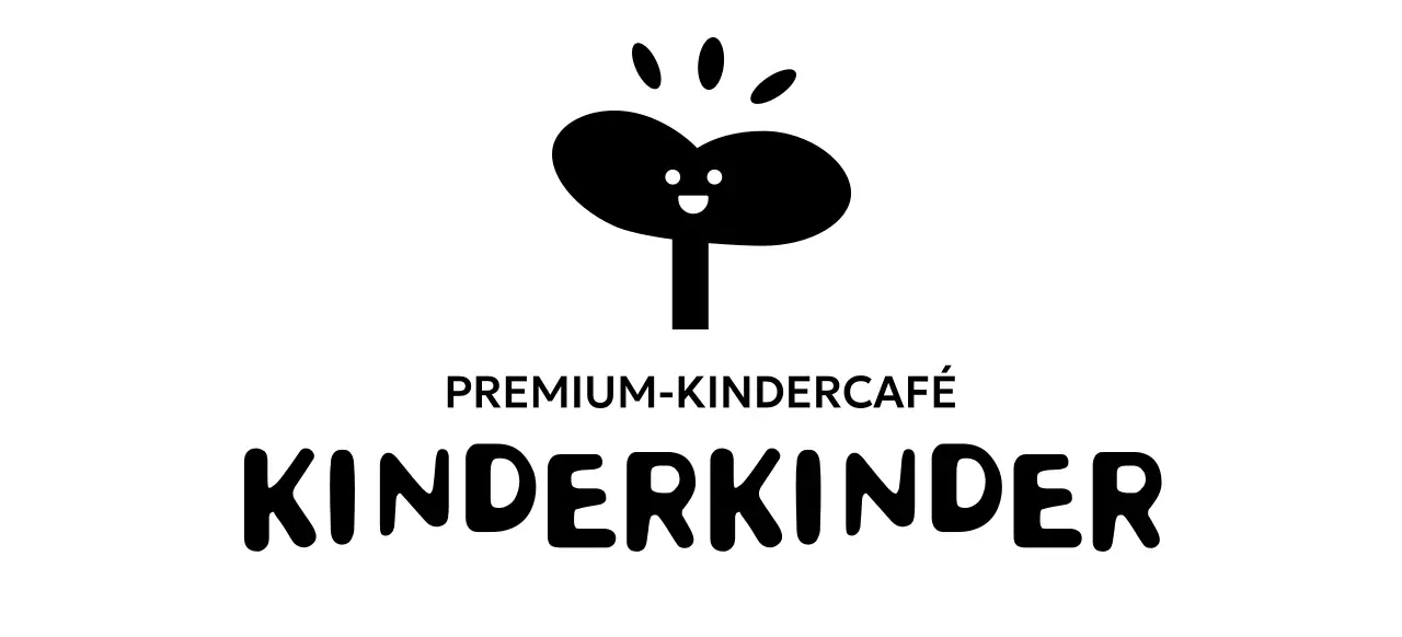Kinder Cafe Design mit lächelnden Knospe Symbol