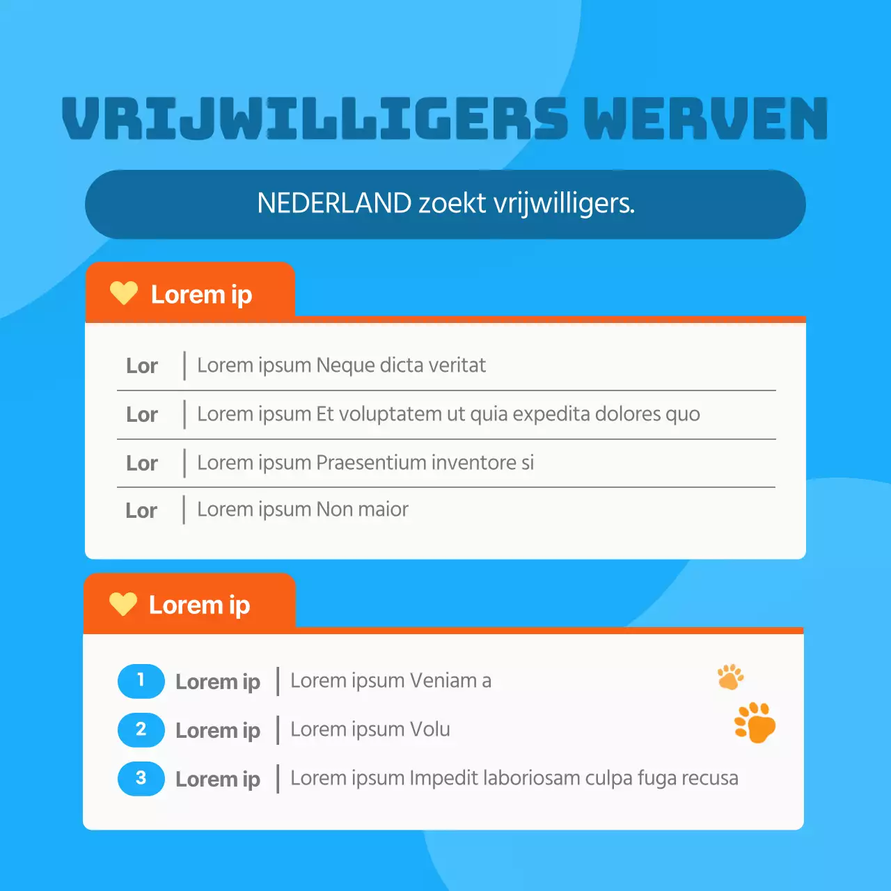 Promoot je adoptiecentrum in oranje en schattige stijl