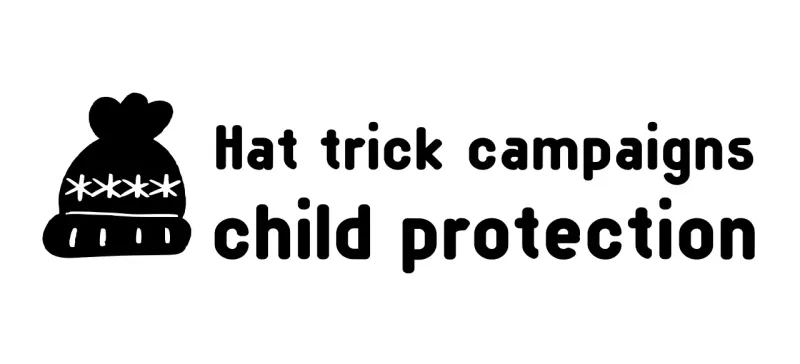 Campaign logo with a cute knitting hat illustration