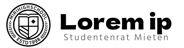 Logo der High School in Form eines kreisförmigen Bildungssymbols