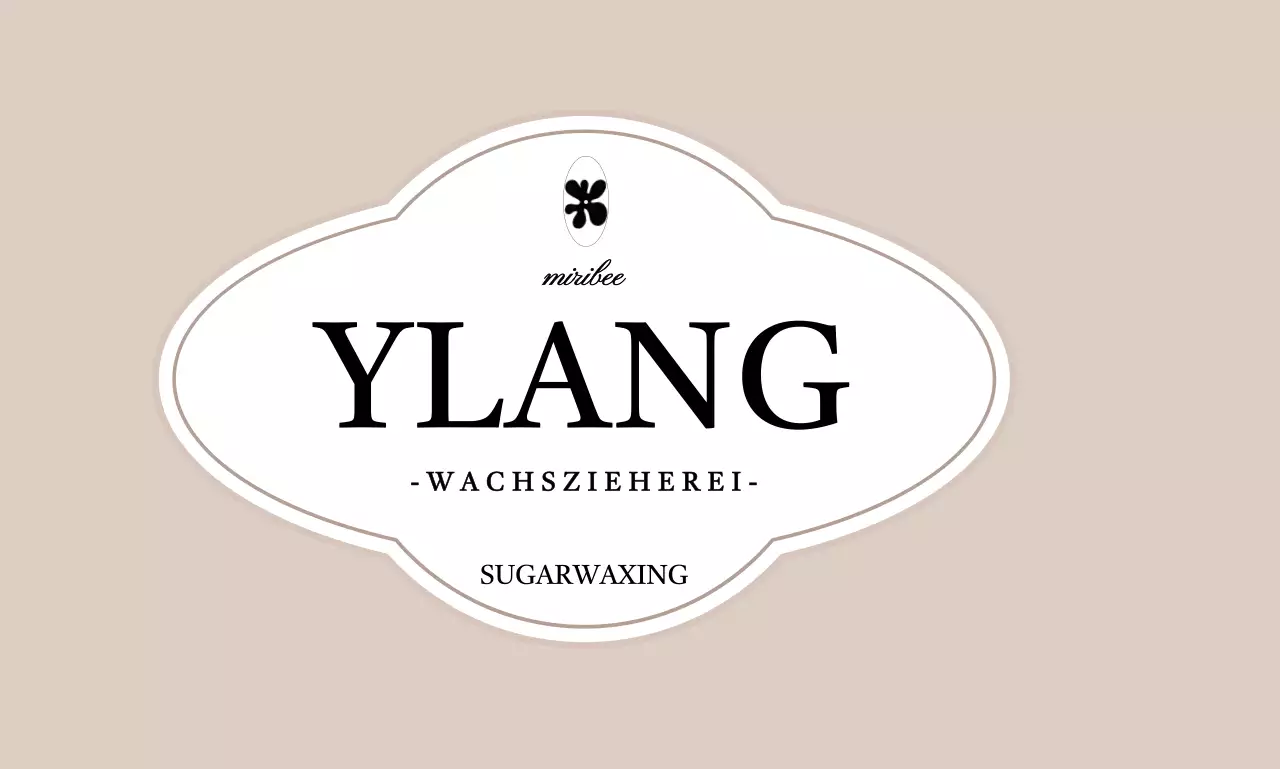 Waxing Shop mit einem luxuriösen Rahmen Typografie-Konzept in Beige