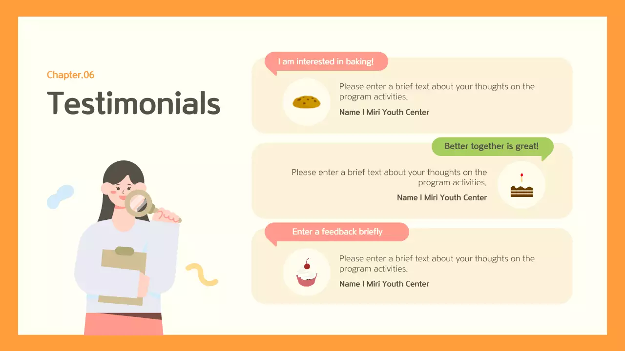 오렌지 심플 청소년 가이드 프레젠테이션