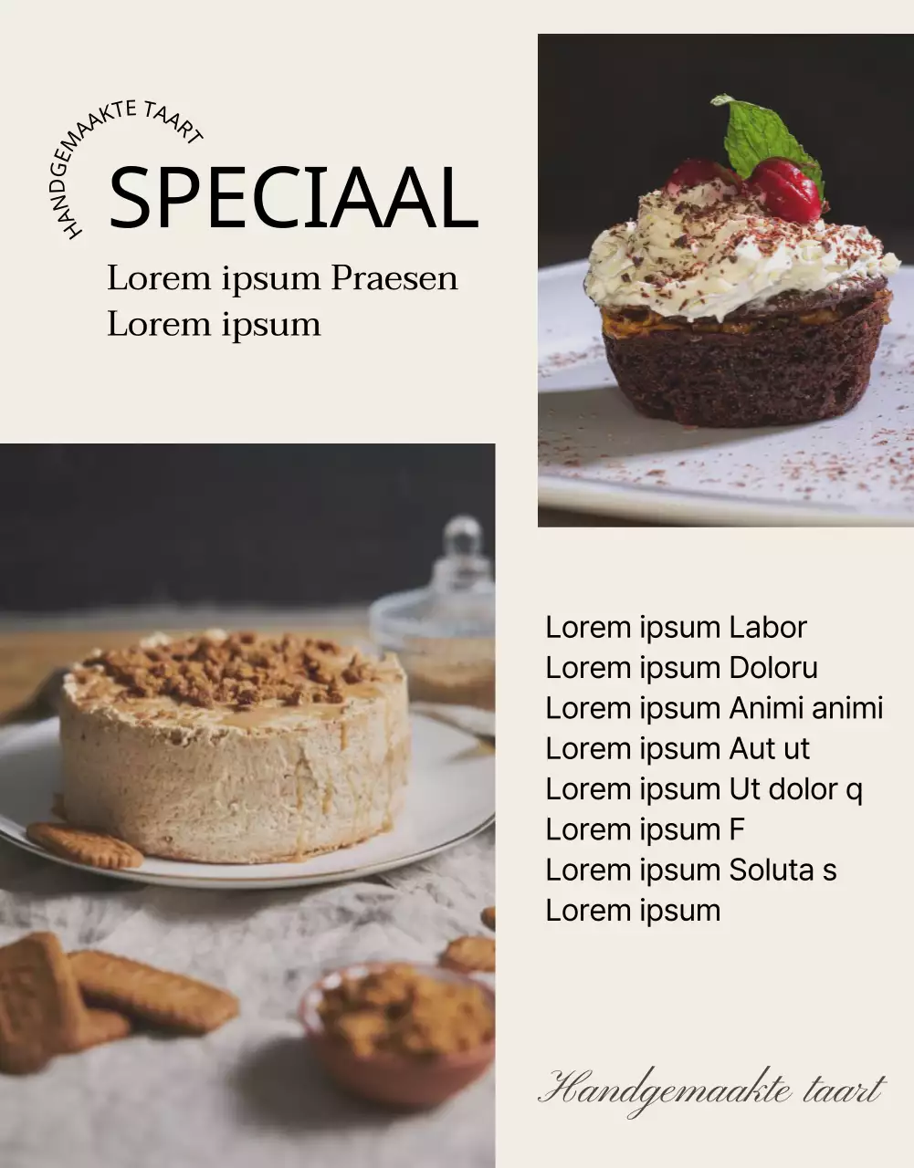 Een moderne bakkerij in beige promoten