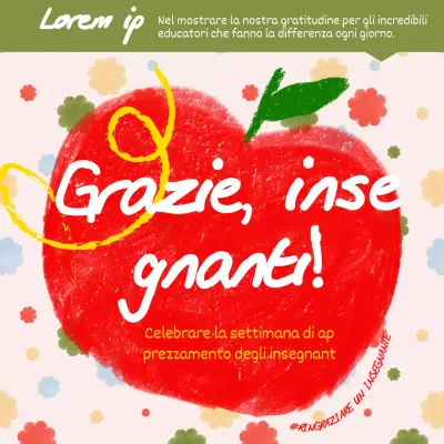 Fascino rosso e verde per ringraziare gli insegnanti Pubblicità