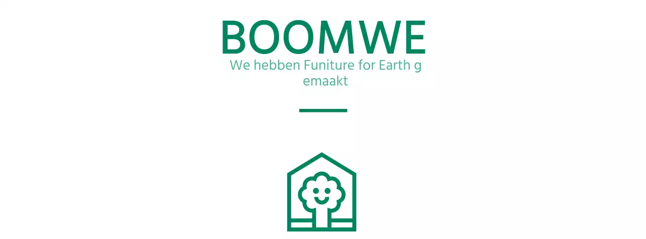 Kleurontwerp voor meubels met merklogo met een boom in een huis