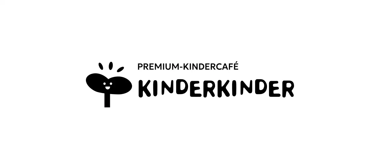 Kinder Cafe Design mit lächelnden Knospe Symbol
