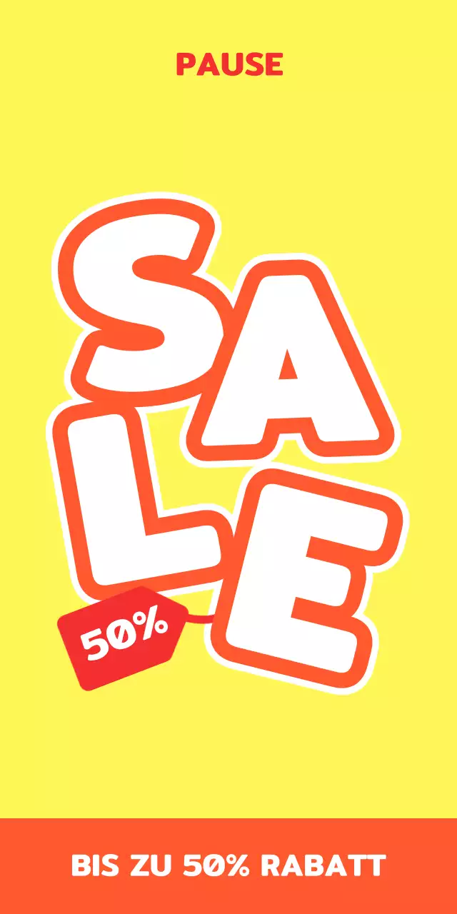 Gelbe prominente Verkaufsanzeige